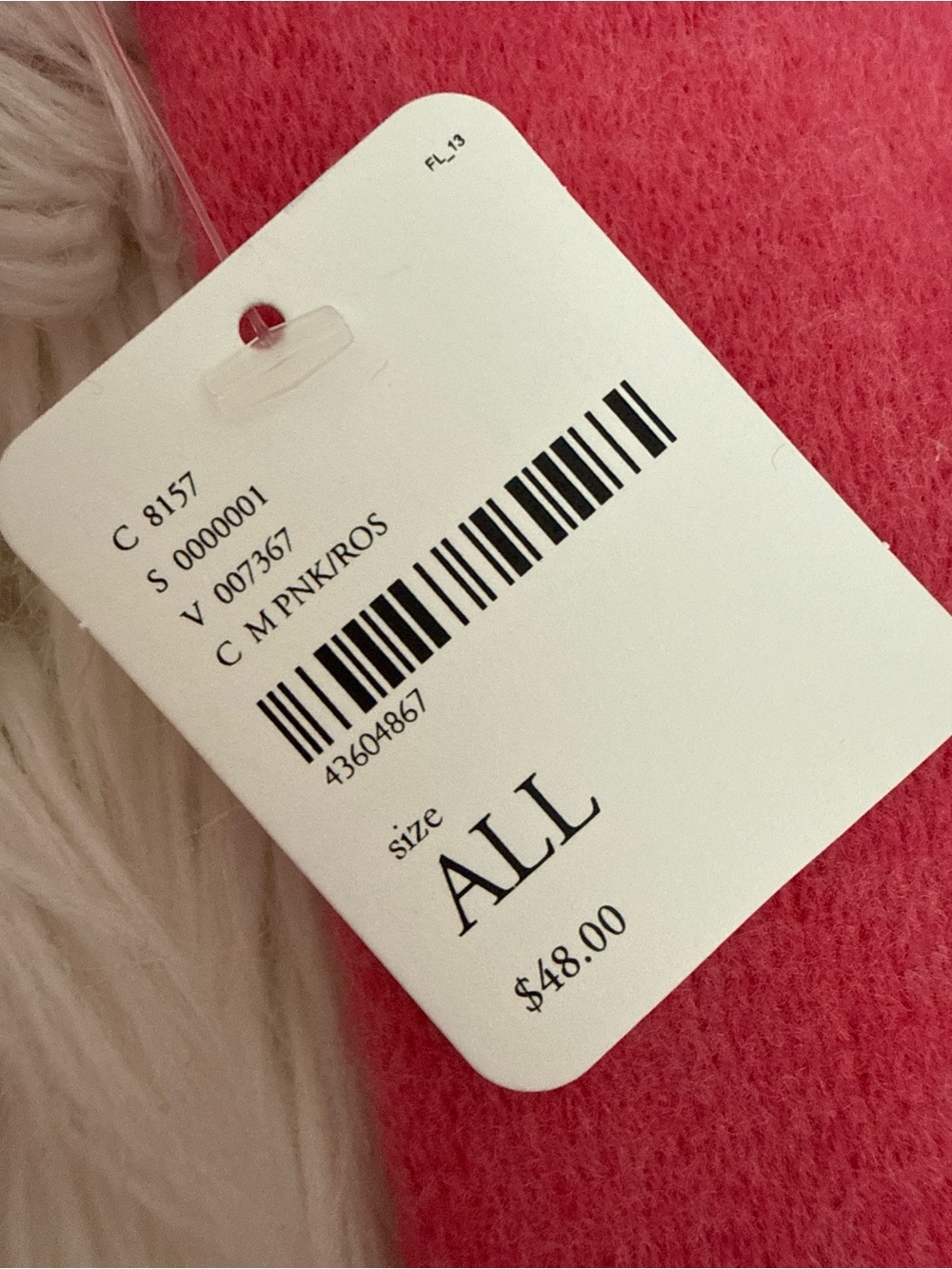 NWT Free people  Pink Fringe Scarf - Picture 3 of 3